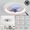 Tirkkala plafondventilator LED, 1-licht