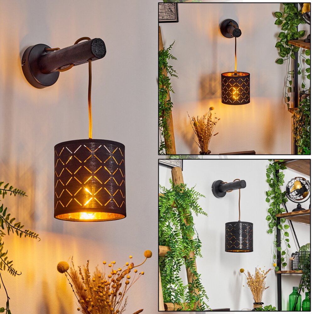 Tallaboa Muurlamp Bruin, Zwart, 1-licht main product photo