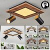 Sequeira Plafondlamp Bruin, Chroom, Zwart, Wit, 2-lichts
