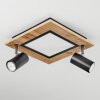 Sequeira Plafondlamp Bruin, Chroom, Zwart, Wit, 2-lichts