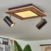 Sequeira Plafondlamp Bruin, Chroom, Zwart, Wit, 2-lichts