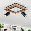 Sequeira Plafondlamp Bruin, Chroom, Zwart, Wit, 2-lichts