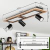 Sequeira Plafondlamp Bruin, Chroom, Zwart, Wit, 3-lichts
