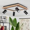 Sequeira Plafondlamp Bruin, Chroom, Zwart, Wit, 4-lichts