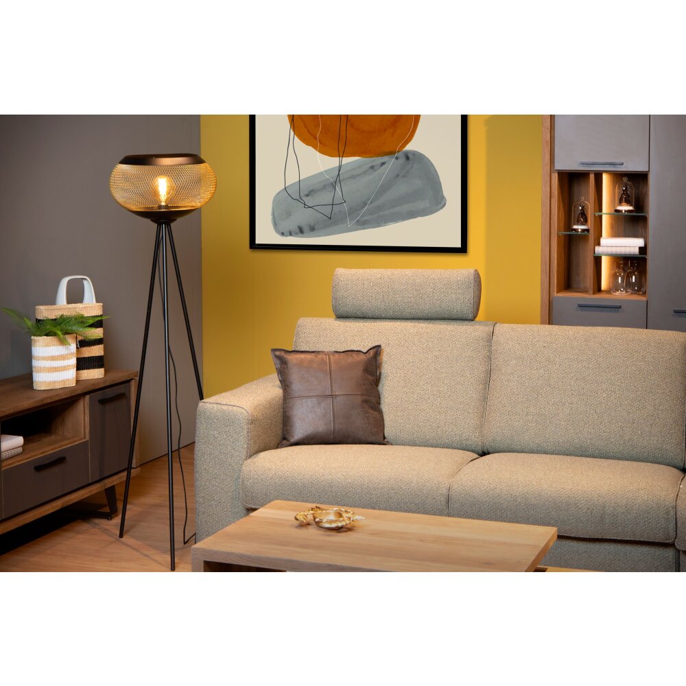 Lucide LUCAS Staande lamp Zwart, 1-licht main product photo