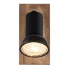 Globo DREW Muurlamp Bruin, Zwart, 1-licht