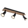 Globo DREW Plafondlamp Bruin, Zwart, 3-lichts