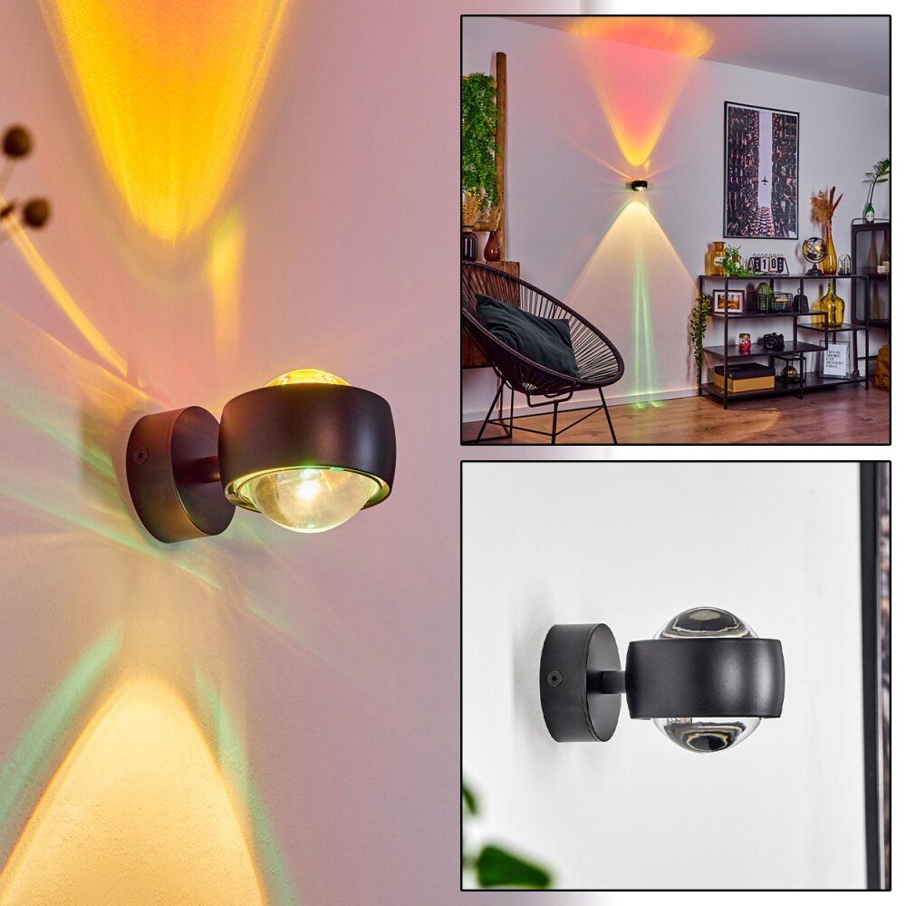 Sapri Muurlamp Zwart, 1-licht main product photo