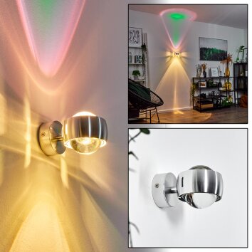 Sapri Muurlamp Zilver, 1-licht