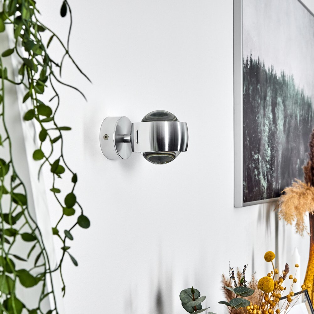Sapri Muurlamp Zilver, 1-licht