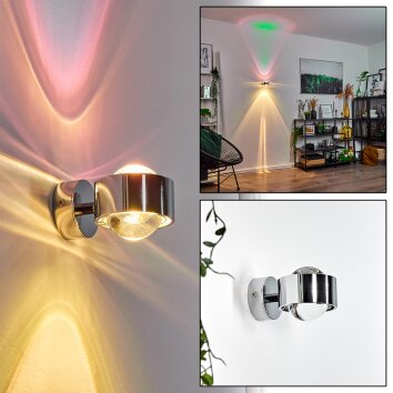 Sapri Muurlamp Chroom, 1-licht