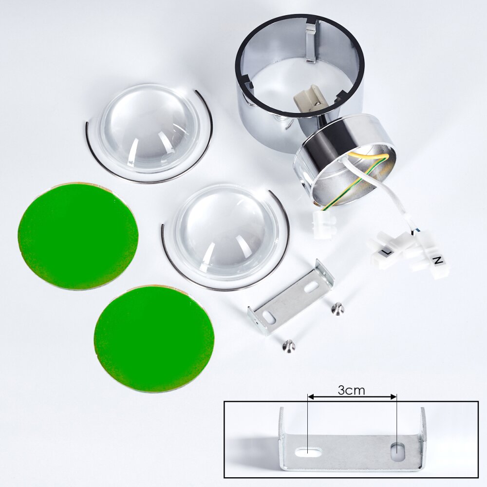 Sapri Muurlamp Chroom, 1-licht