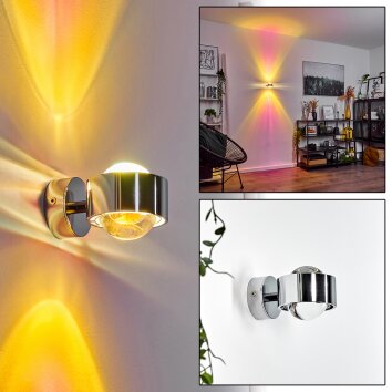 Sapri Muurlamp Chroom, 1-licht Sapri Muurlamp Chroom, 1-licht