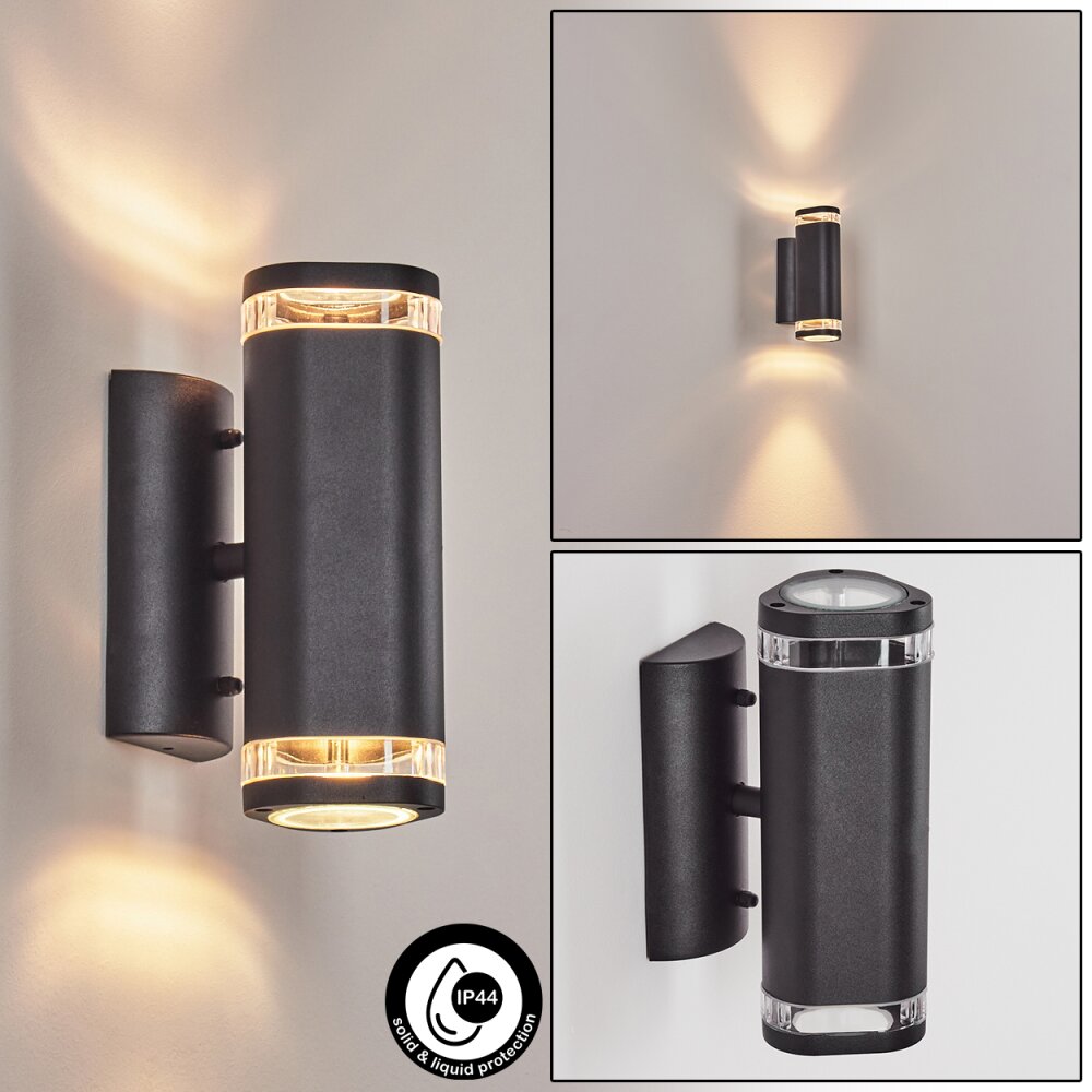 Amyton Buiten muurverlichting Zwart, 2-lichts main product photo