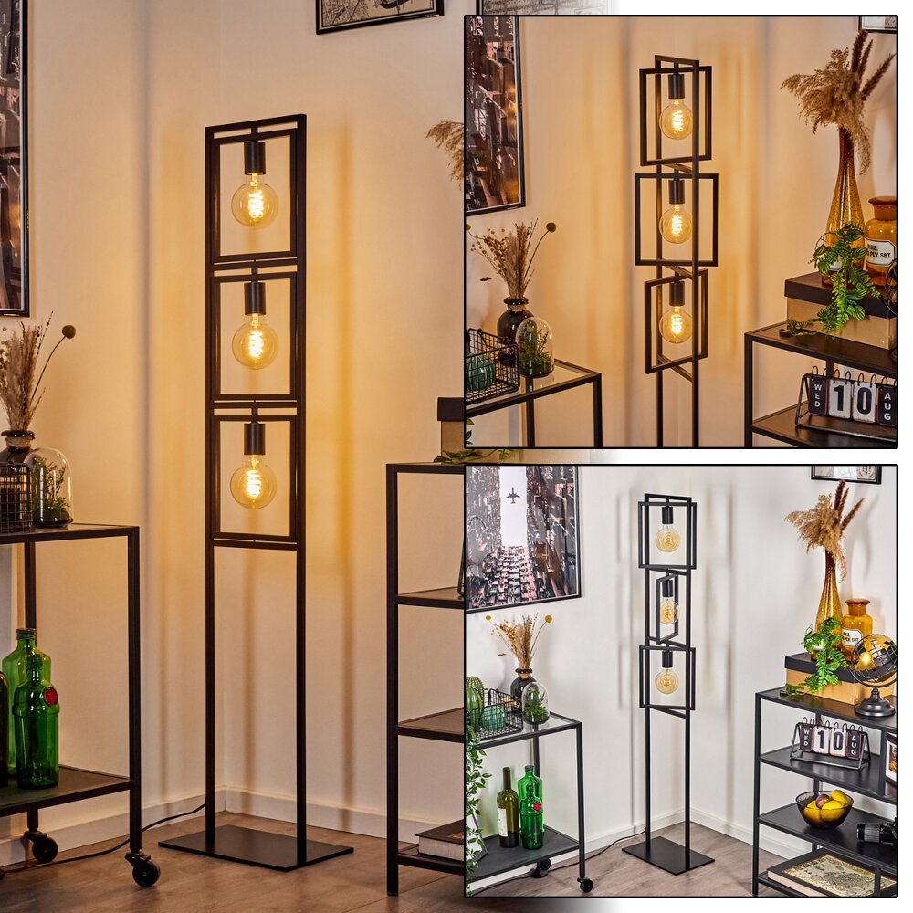 Bass Staande lamp Zwart, 3-lichts main product photo