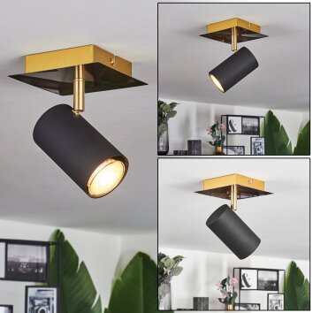 Zuoz Plafondlamp Goud, 1-licht