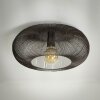 Agueda Plafondlamp Donkerbruin, Nikkel mat, Zwart, 1-licht
