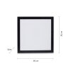 Leuchten-Direkt FLAT Plafondlamp LED Zwart, 1-licht