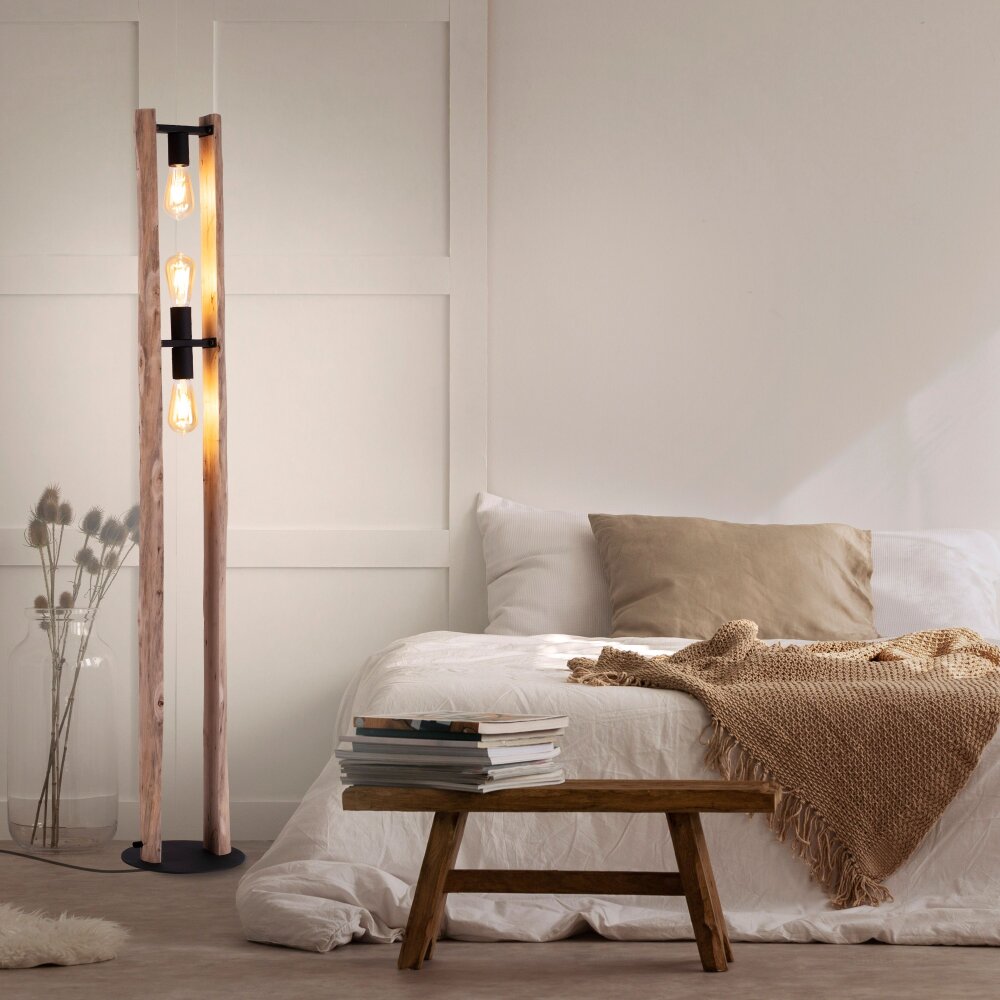 Leuchten-Direkt LOG Staande lamp Natuurlijke kleuren, 3-lichts main product photo