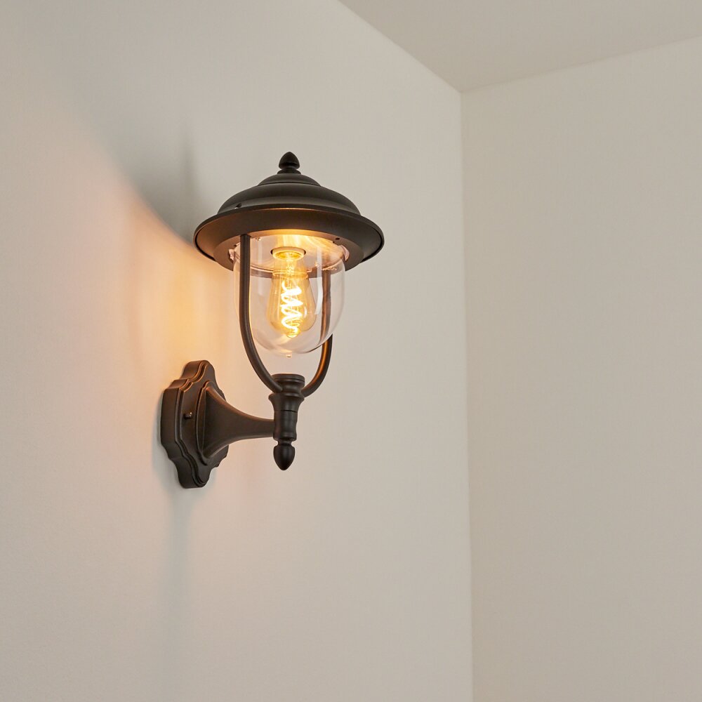 Tingha Buiten muurverlichting Zwart, 1-licht