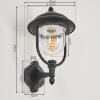 Tingha Buiten muurverlichting Zwart, 1-licht