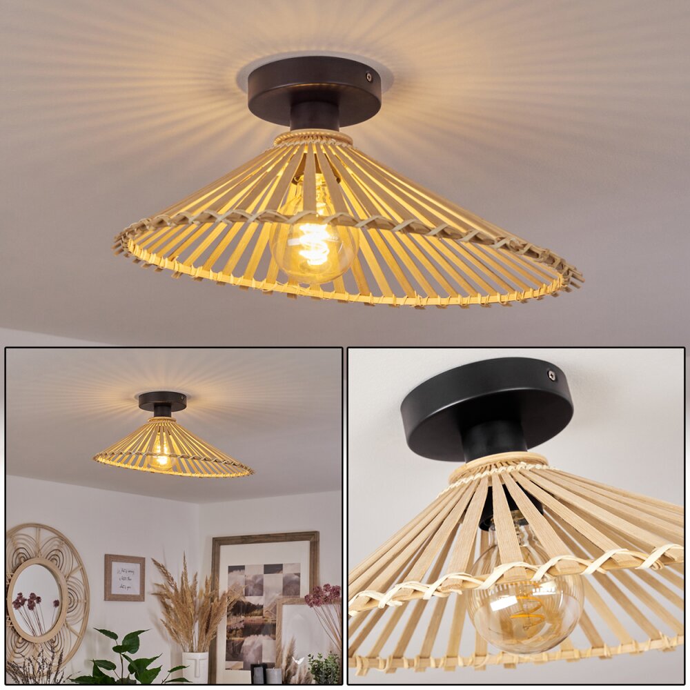 Callide Plafondlamp Zwart, 1-licht main product photo