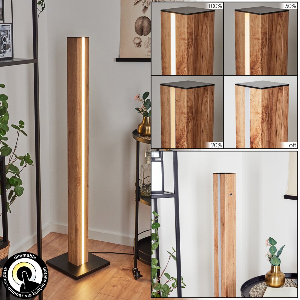 Kyneton Staande lamp LED Natuurlijke kleuren, Zwart, 1-licht main product photo