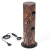 Canedo Tafellamp Hout donker, Zwart, 2-lichts