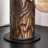 Canedo Tafellamp Hout donker, Zwart, 2-lichts