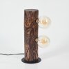 Canedo Tafellamp Hout donker, Zwart, 2-lichts