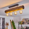 Canedo Plafondlamp Bruin, Natuurlijke kleuren, Zwart, 4-lichts