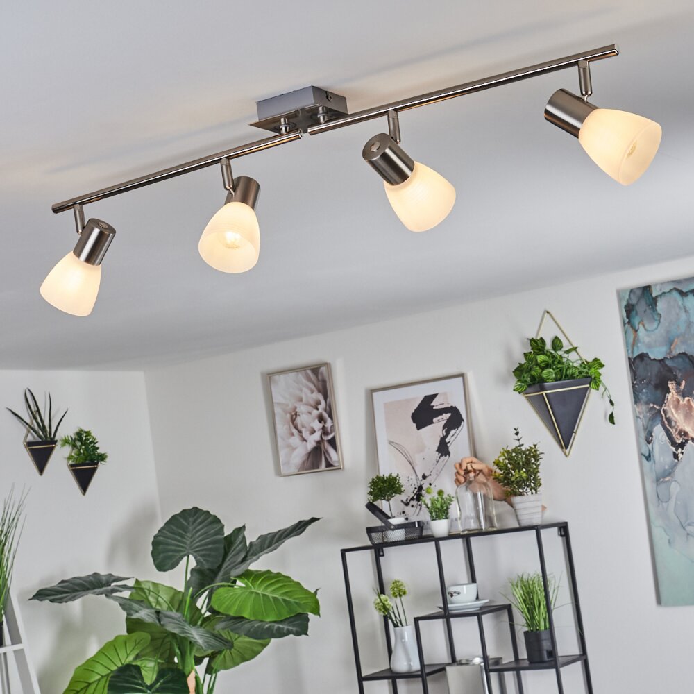 Villaseca Plafondlamp LED Nikkel mat, 4-lichts