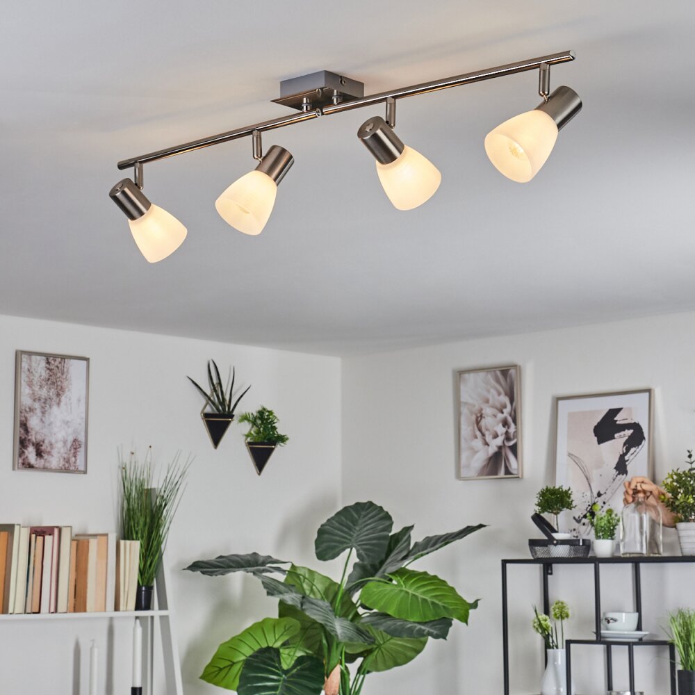 Villaseca Plafondlamp LED Nikkel mat, 4-lichts