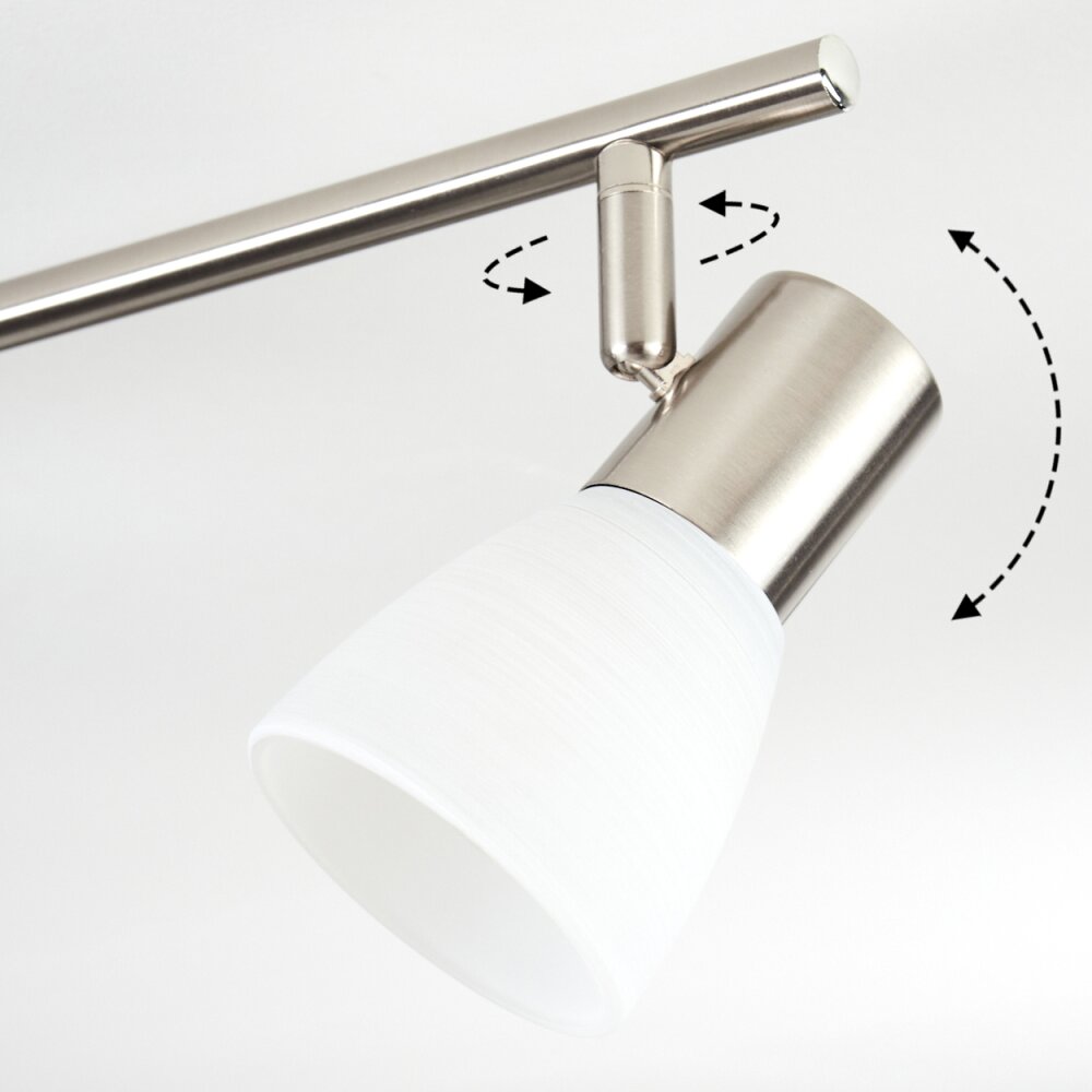 Villaseca Plafondlamp LED Nikkel mat, 4-lichts