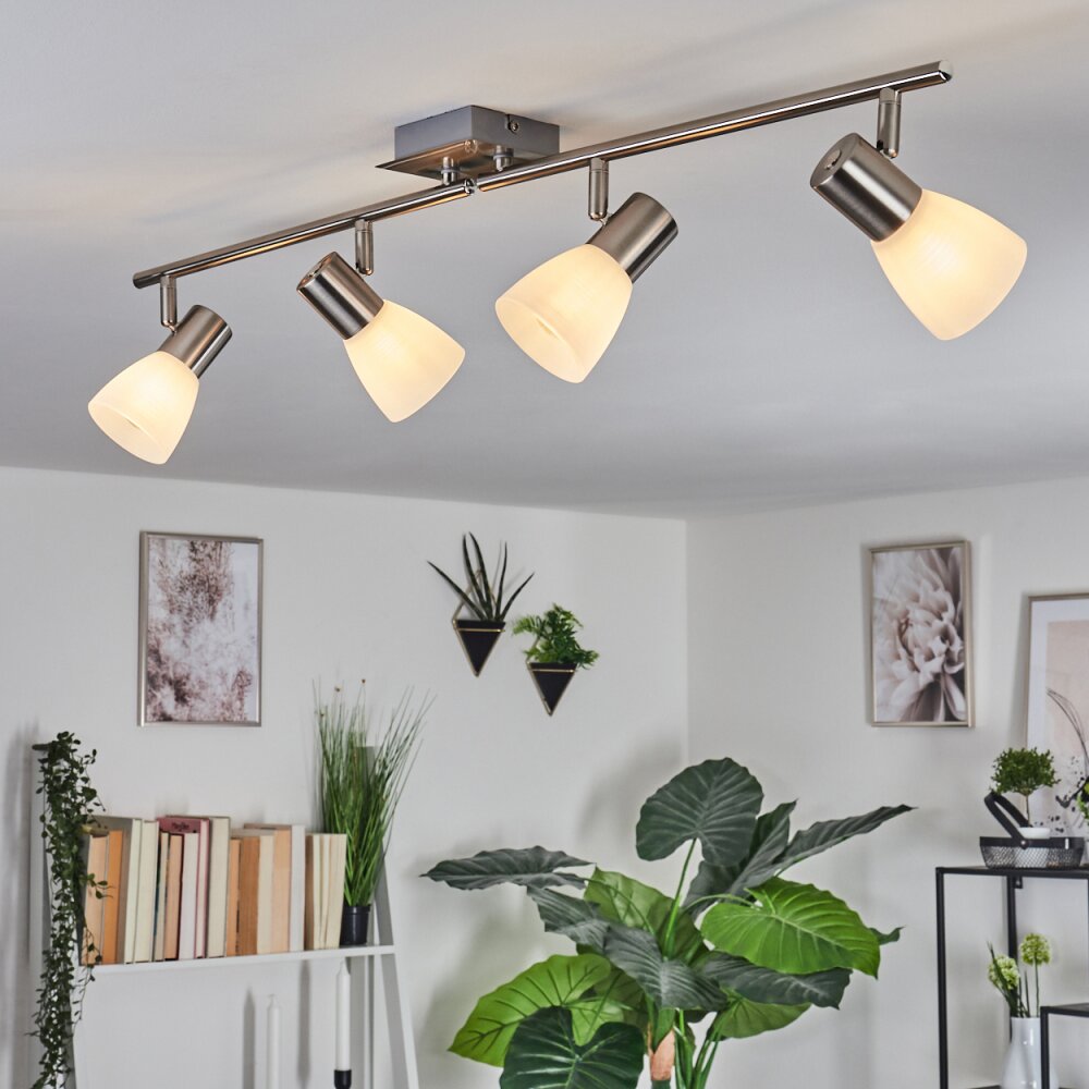 Villaseca Plafondlamp LED Nikkel mat, 4-lichts