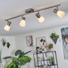 Villaseca Plafondlamp LED Nikkel mat, 4-lichts