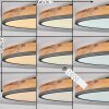 Salmi Plafondpaneel LED Antraciet, Bruin, houtlook, Zwart, 1-licht, Afstandsbediening