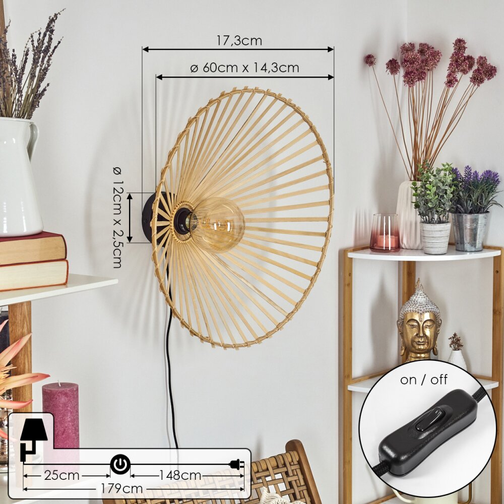 Callide Muurlamp Zwart, 1-licht