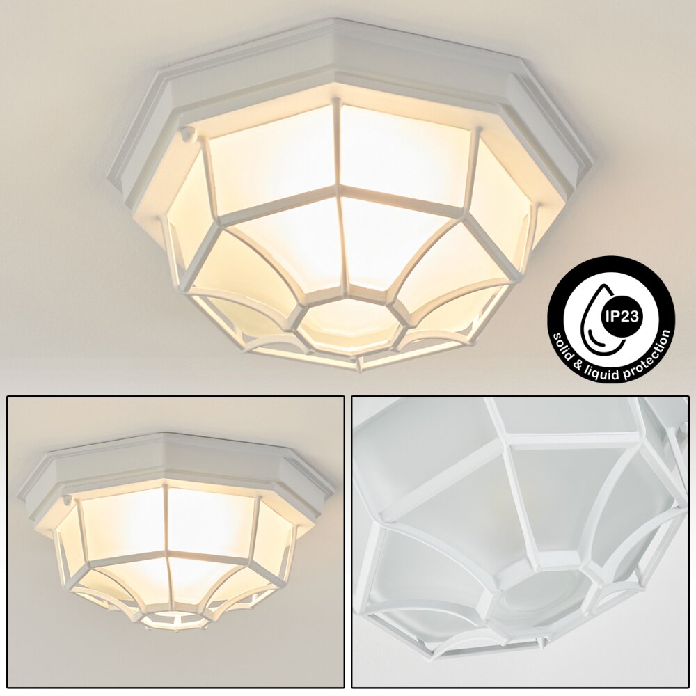 Ibacache Buitenshuis plafond verlichting Wit, 1-licht main product photo