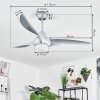 Malloa plafondventilator LED Titan, 1-licht, Afstandsbediening