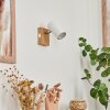 Javel Muurlamp Chroom, houtlook, Natuurlijke kleuren, 1-licht