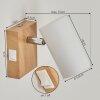 Javel Muurlamp Chroom, houtlook, Natuurlijke kleuren, 1-licht