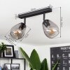 Chaiguao Plafondlamp Zwart, 2-lichts