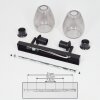 Chaiguao Plafondlamp Zwart, 2-lichts