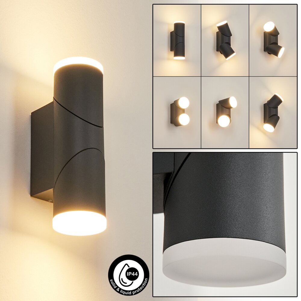 Hoods Buiten muurverlichting LED Antraciet, Wit, 1-licht main product photo