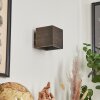 Polcura Muurlamp Hout donker, 1-licht