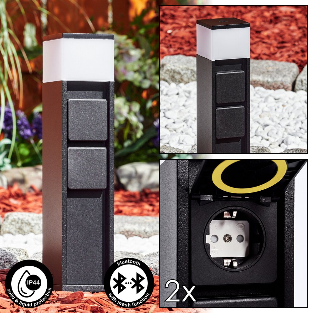 Papacal Stopcontact lamp LED Zwart, 1-licht main product photo