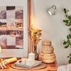 Gadmen Wandlamp Chroom, Wit, 1-licht
