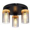 Globo FINCA Plafondlamp Rookkleurig, 3-lichts