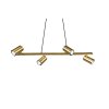 Trio Marley Hanglamp Oud messing, 4-lichts